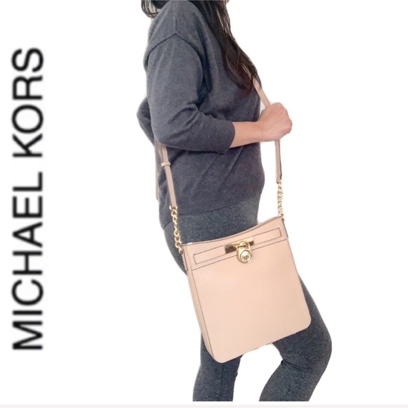 NWT authentic MK leather Hamilton messenger oyster - Picture 2 of 6